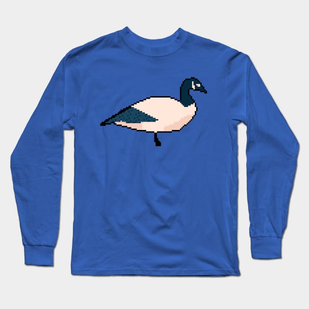 Quacking Cuties: Pixel Art Duck Design for Fashionable Attire Long Sleeve T-Shirt by Pixel.id